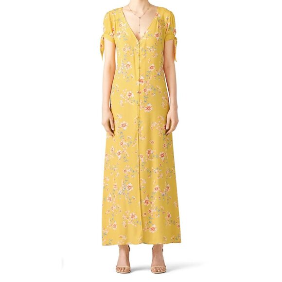 Flynn Skye Womens Maxi Dress Sz S Touch Of Honey 90s Romantic Fairy Cottagecore - Picture 2 of 12